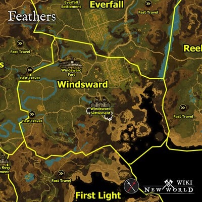 feathers windsward map new world wiki guide 400px