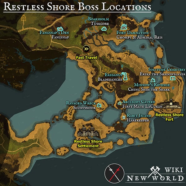 restless shore map elite spawn locations named unique loot new world wiki guide 600