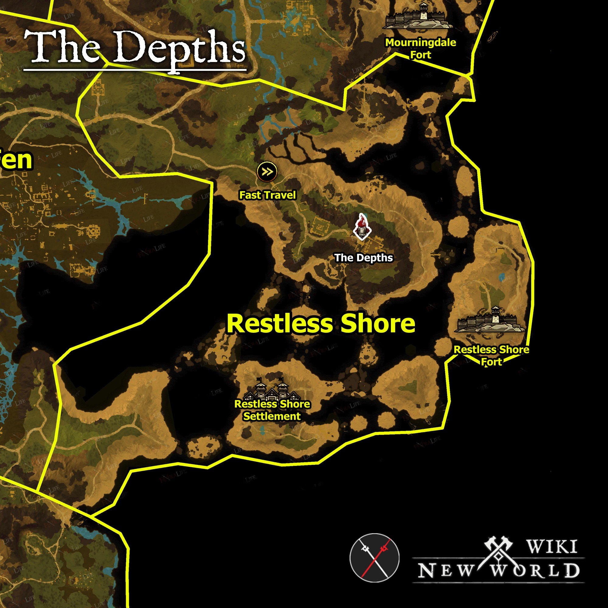 from the depths map